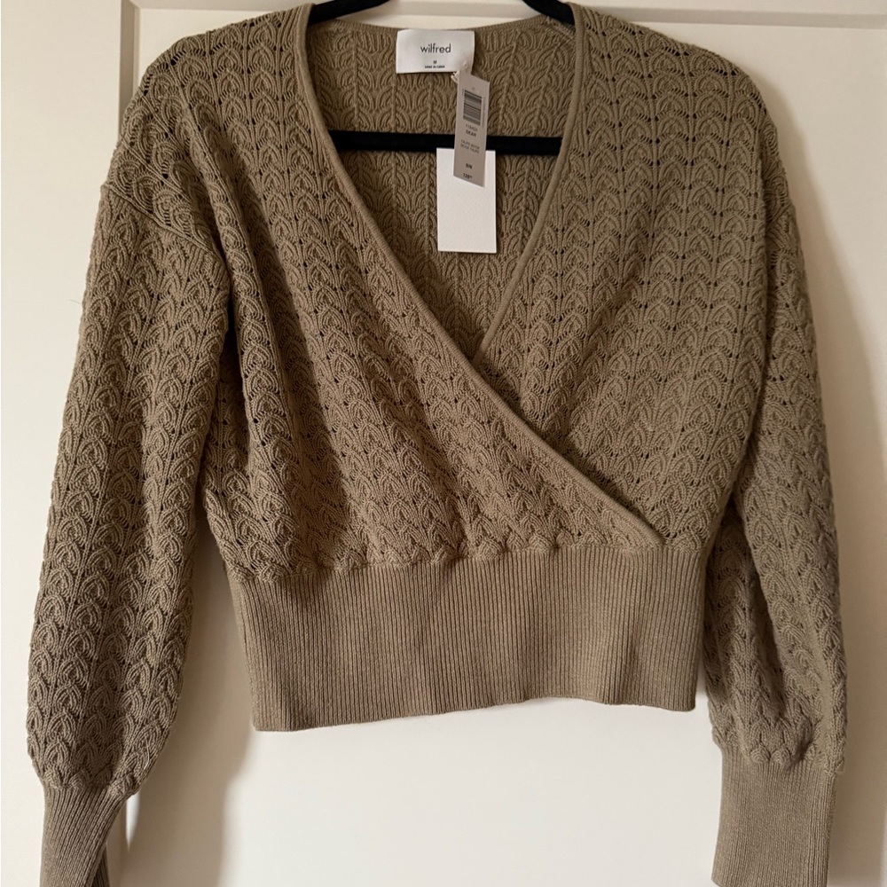 Wilfred Beige V-Neck Sweater